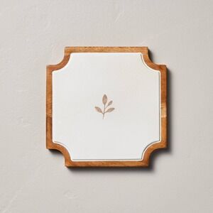 Wood Trivet with Icon Sour Cream - Hearth & Hand Magnolia, Target
